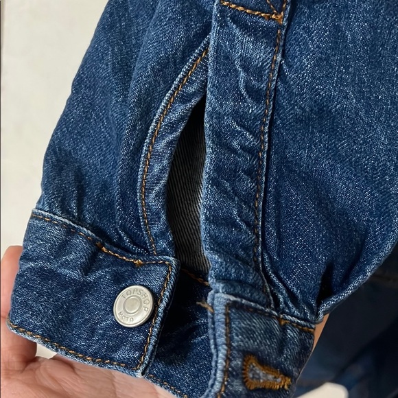 Topshop Moto Denim Jean Long Sleeve Dress Size 10 - Picture 3 of 8